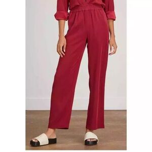 NWT Co Cabernet elastic waist wide leg pants size XL satin lined